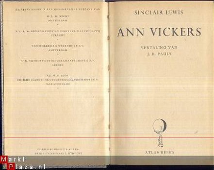 SINCLAIR LEWIS**ANN VICKERS**H.J.W. BECHT ATLAS REEKS** - 2