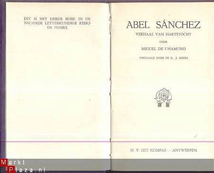 MIGUEL DE UNAMUNO**ABEL SANCHEZ* VERHAAL VAN HARTSTOCHT** - 2