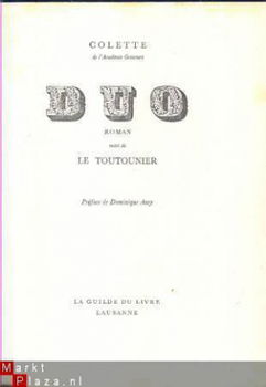 COLETTE**DUO** SUIVI DE **LE TOUTOUNIER**GUILDE DU LIVRE** - 2