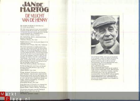 JAN DE HARTOG**DE VLUCHT VAN DE HENNY*MCMLXXXIV*1984*ELSEVIE - 4