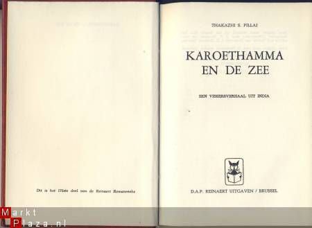 THAKAZHI S. PILLAI**KAROETHAMMA EN DE ZEE*HARDCOVER REINAERT - 5