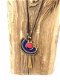 Ibiza style ketting met redstone blauw dames sieraden *50% KORTING* - 1 - Thumbnail