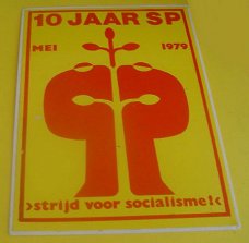 Sticker 10 jaar SP