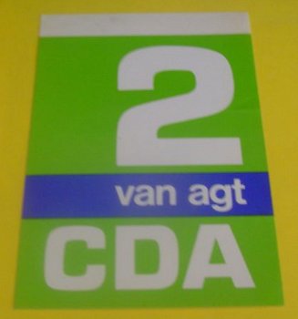 Sticker CDA Van Agt - 1