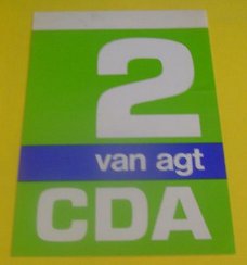 Sticker CDA Van Agt