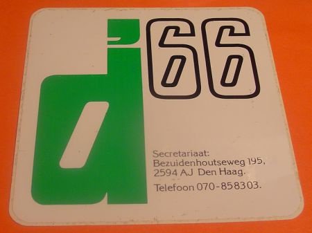 Sticker D66 - 1