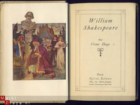 VICTOR HUGO**WILLIAM SHAKESPEARE*NELSON HARDCOVER**SANS DATE - 2