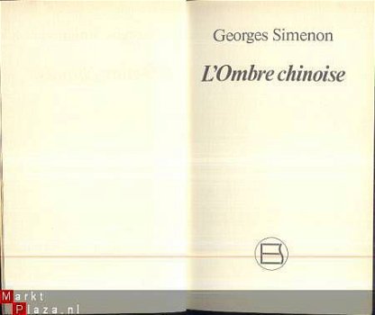 GEORGES SIMENON**L'OMBRE CHINOISE**EDITO-SERVICE S.A. GENEVE - 2