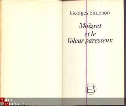 GEORGES SIMENON**MAIGRET ET LE VOLEUR PARESSEUX**EDITO-SERV - 2