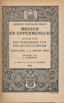GEORGE BERNARD SHAW**MENSCH EN OPPERMENSCH**J.A. SIMONS-MEES - 2