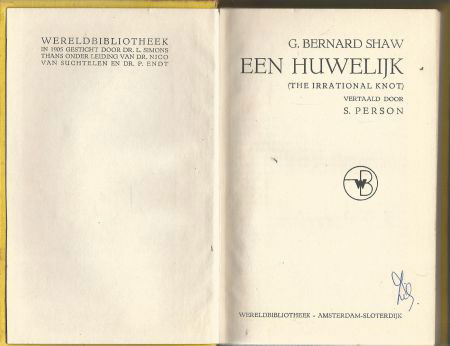 G. BERNARD SHAW**EEN HUWELIJK**THE IRRATIONAL KNOT*S. PERSON - 2