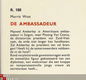 MORRIS L. WEST **DE AMBASSADEUR**+DUST-JACKET* REINAERT** - 1 - Thumbnail