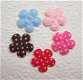 Katoenen polkadot bloemetje ~ 2,5 cm ~ Roze - 2 - Thumbnail