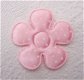 Satijnen polkadots bloem ~ L / 5 cm ~ Roze - 1 - Thumbnail