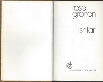 ROSE GRONON**ISHTAR**TEXTUUR LINNEN BOEKBAND CLAUWAERT - 5