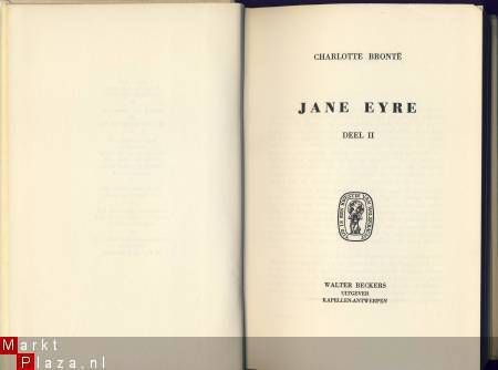 CHARLOTTE BRONTË**JANE EYRE DEEL I + DEEL II**WALTER BECKERS - 1