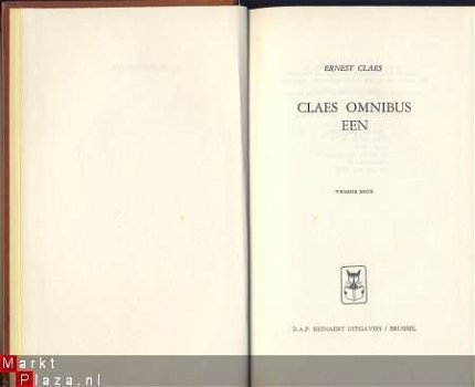 ERNEST CLAES OMNIBUS EEN1.FLOERE 2.JEUGD.3.DE HEILIGEN 4.CLE - 2