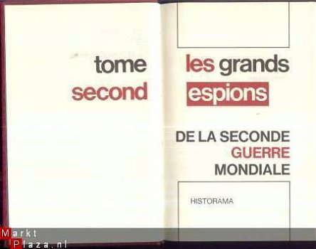 LES GRANDS ESPIONS DE LA SECONDE GUERRE MONDIALE*TOME SECOND - 2