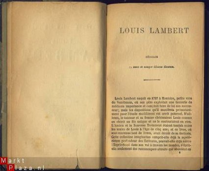 H. DE BALZAC**LOUIS LAMBERT**1892**CALMANN-LEVY - 3