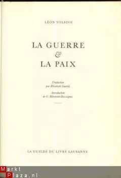 LEON TOLSTOÏ*LA GUERRE ET LA PAIX*LA GUILDE DU LIVRE LAUSANN - 3