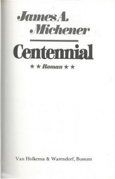 JAMES A. MICHENER**CENTENNIAL**VAN HOLKEMA & WARENDORF, BUSS - 4