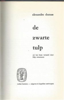 ALEXANDRE DUMAS**DE ZWARTE TULP**LA TULIPE NOIRE**BECKERS - 2