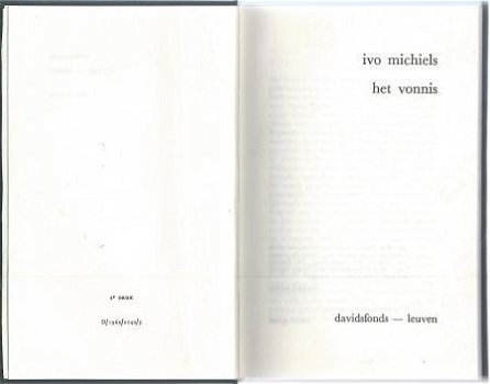 IVO MICHIELS**HET VONNIS*ZWARTE TEXTUUR LINNEN DAVIDSFONDSER - 3