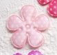 Satijnen polkadots bloem ~ 3,5 cm ~ Roze - 1 - Thumbnail