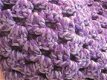Heerlijke (woon)deken, paars/wit - 2 - Thumbnail