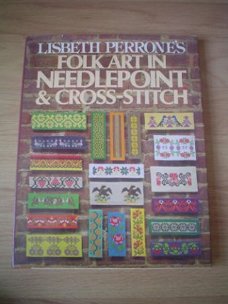 Lisbeth Perrone's folk art in needlepoint & cross stitch