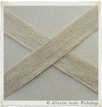 Jute band naturel 25cm (streng 1 meter) - 1