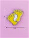 Bedel/ Charm 0059, Gele voetjes - 1 - Thumbnail