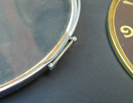 Pendule deur / wijzerplaat = bol glas 35439 - Afbeelding 3