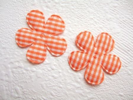 Geruite bloem ~ 3,5 cm ~ Oranje - 1