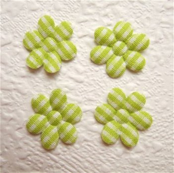 Klein geruit bloemetje ~ 2 cm ~ Groen - 1