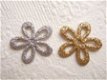 Opengewerkt glinster bloemetje ~ 2,5 cm ~ Goud - 2 - Thumbnail