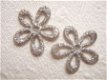 Opengewerkt glinster bloemetje ~ 2,5 cm ~ Zilver - 1 - Thumbnail