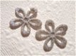 Opengewerkt glinster bloemetje ~ 2,5 cm ~ Zilver - 3 - Thumbnail