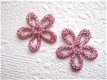 Opengewerkt glinster bloemetje ~ 2,5 cm ~ Lila roze - 1 - Thumbnail