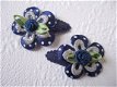 Opengewerkt glinster bloemetje ~ 2,5 cm ~ Licht blauw - 3 - Thumbnail
