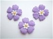 Lief vilten bloemetje ~ 2 cm ~ Lila paars - 1 - Thumbnail