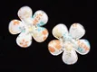 Witte gebloemde voorjaars bloem ~ 3,5 cm ~ Oranje - 0 - Thumbnail
