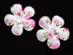 Witte gebloemde voorjaars bloem ~ 3,5 cm ~ Roze / geel - 0 - Thumbnail