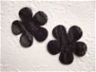 Mooie bloem van kant ~ 3,5 cm ~ Zwart - 0 - Thumbnail