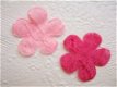 Mooie bloem van kant ~ 3,5 cm ~ Roze - 2 - Thumbnail