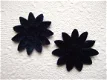 Mooie velours ster bloem ~ 3,5 cm ~ Marine blauw - 0 - Thumbnail