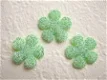 Bloem met glinster ~ 2,5 cm ~ Groen - 0 - Thumbnail
