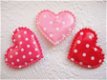 Polkadot hartje van vinyl ~ 3,5 cm ~ Rood - 3 - Thumbnail