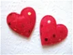 Rood hartje met lovertjes ~ 3,5 cm - 0 - Thumbnail