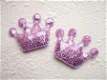 Mooie lovertjes kroon ~ 4 cm ~ Lila paars - 0 - Thumbnail
